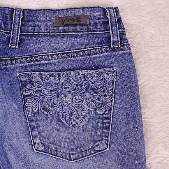 Lucky Brand Denim - LUCKY BRAND Classic Rider Floral Embroidered Jeans